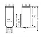 AXOR - Universal Rectangular Dávkovač mýdla s držákem, chrom 42610000