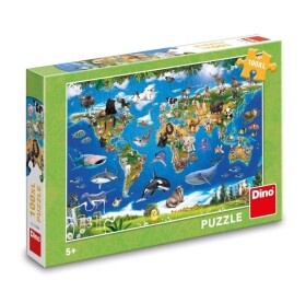 Puzzle Mapa zvířat