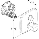 KLUDI - Ameo Termostatická vanová baterie pod omítku, chrom 418300575