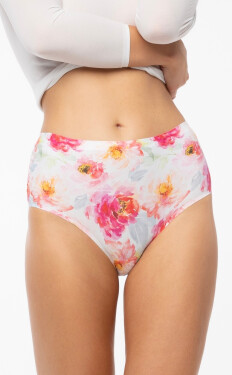 Kalhotky Peony Simple Maxi bílo-čersvené - Julimex XL
