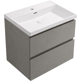 CERANO - Koupelnová skříňka Carole - keramické umyvadlo Viano - betonově šedá - 50,8x62,5x46,4 CER-879613