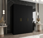 Šatní skříň Abi Bari 1 Rozměry: 100 cm, Pásky / úchyty: Zlatý, Barva korpusu + barva dveří: Kašmír + Kašmír