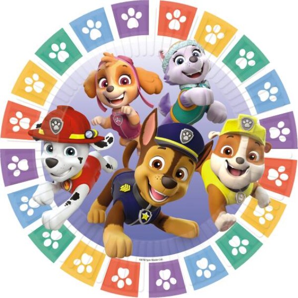 Papírový talíř na párty 8ks 23cm Paw Patrol - Amscan