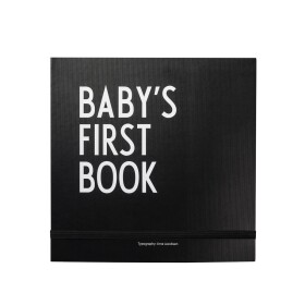 Design Letters - Dětská pamětní kniha - DESIGN LETTERS Deník miminka Baby's First Book - Black, černá barva, papír