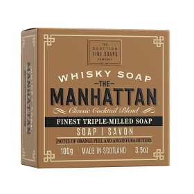 SCOTTISH FINE SOAPS Přírodní tuhé mýdlo pro muže The Manhattan 100 g, hnědá barva, papír