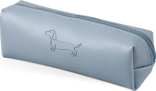 Penál etue mini cube Sausage Dog light gray 5,5x,5,5x19cm