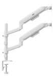 ER-692 bílá / Stolní držák pro dva monitory / 17-32" / VESA 75x75-100x100 / nosnost 10 kg / plynová pružina (ER-692 W)