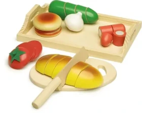 Small foot Dřevěná krájecí svačinka