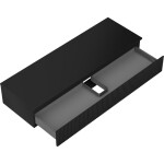 MEXEN/S - Rivel koupelnová skříňka pod umyvadlo 140 cm s deskou, 1 šuplík, reliéf , černá mat 91A20-14023-1-BFC71