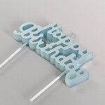 Dortové svíčky Happy Birthday modré