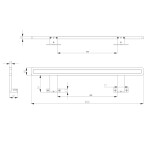 SAPHO - MIRAKA LED svítidlo 9W, 230V, 600x35x120, IP44, akryl, chrom MR600