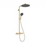 HANSGROHE - Raindance Alive S Puro Sprchový set s termostatem, 21x34 cm, 3 proudy, EcoSmart, kartáčovaný bronz 24593140