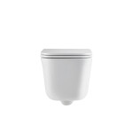 INVENA - WC mísa závěsná, Malaga čtvercová, s prkénkem soft-close CE-96-001-L