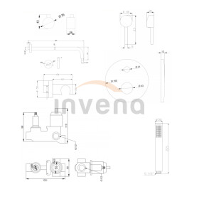 INVENA - Podomítkový set DAFNI BS-88-0O2-A