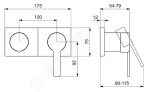 HANSA - Ronda Baterie pod omítku pro 2 spotřebiče, chrom 44599583