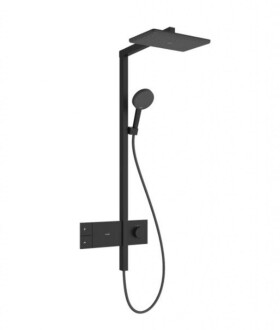 HANSGROHE - Raindance Alive Q Sprchový set s termostatem, 21x34 cm, 3 proudy, EcoSmart, matná černá 24581670