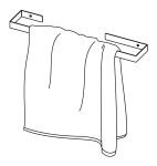 DEANTE - Mokko černá - Nástěnný věšák na ručníky - 60 cm ADM_N621