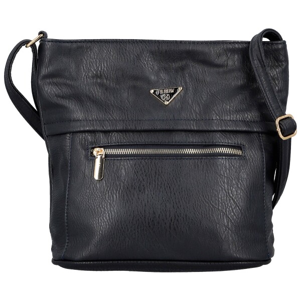 Stylová dámská koženková crossbody kabelka Isména, tmavě modrá
