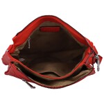Stylová dámská koženková crossbody kabelka Verrona, červená