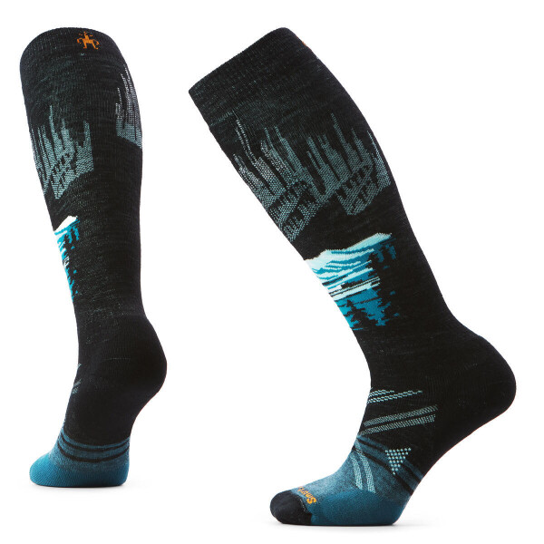 Dámské merino lyžařské ponožky SMARTWOOL Women's Ski Full Cushion Alpine Auroras, Black velikost: 34-37 (S)