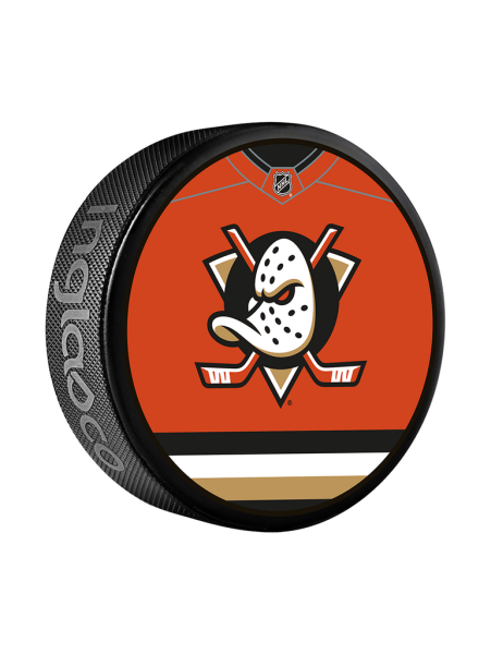 Inglasco / Sherwood Puk Anaheim Ducks Jersey Design Souvenir Collector Hockey Puck