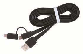 Gembird Combo USB kabel k přenosu dat a nabíjení 1m černá / Apple Lightning (M) / MicroUSB (M) / USB 2.0 A (M) (CC-USB2-AMLM2-1M)