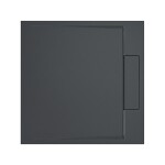 CERANO - Sprchová vanička čtvercová Loro - litý mramor - tmavě šedá - 100x100x3,5 CER-8050BD80369