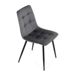 Jídelní židle, šedá, sametová látka, DCL-X7015 GREY2