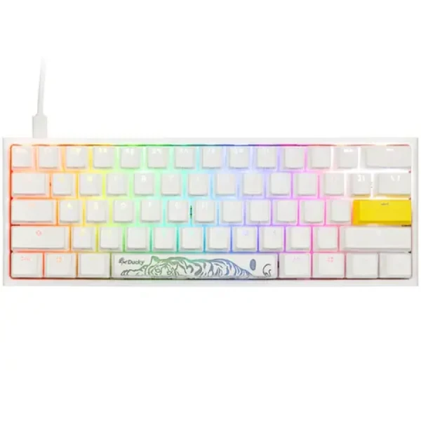 Ducky One 2 Pro Mini Kailh Brown bílá / herní klávesnice / podsvícená / mechanická / drátová USB-C / US (DKON2061ST-KUSPDWWTK2)