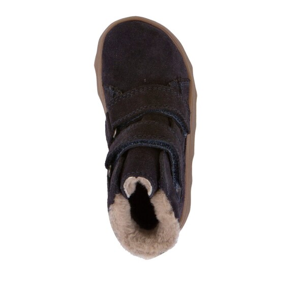 Chlapecké zimní barefoot boty ZERU TEX FURRY Dark Blue Froddo G2110151 - 27