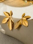 ELENYS Golden Bloom – pozlacené náušnice 18K žluté zlato