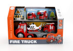 Mamido Hasičské auto s vlečkou pro nejmenší se světly a zvuky Fire Truck Transport