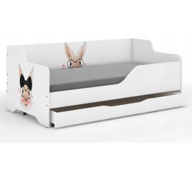 DumDekorace Dětská postel s rozkošným zajíčkem 160x80 cm