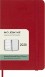 Moleskine Plánovací zápisník 2025 červený S, tvrdý