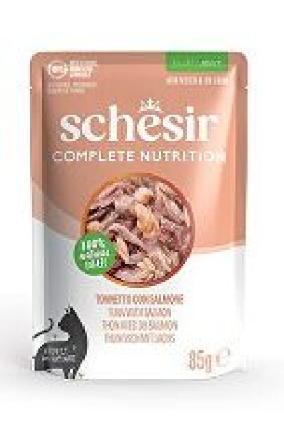 Schesir Cat kapsa Compl.Nutrition Tuňák+losos želé 85g