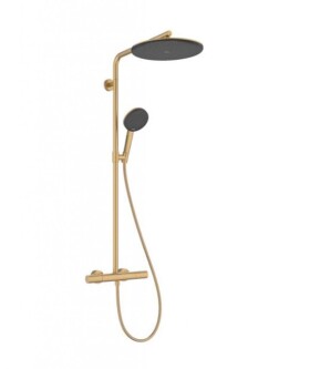 HANSGROHE - Raindance Alive S Puro Sprchový set s termostatem, 21x34 cm, 3 proudy, kartáčovaný bronz 24592140