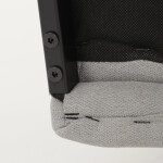 Židle jídelní, světle šedá látka, černé kovové nohy