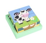 Orange Tree Toys Dřevěné kostky - Farma (4ks)