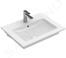 VILLEROY & BOCH - Venticello Umyvadlo 600x500 mm, s přepadem, otvor pro baterii, CeramicPlus, alpská bílá 412460R1