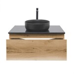 Koupelnová skříňka s umyvadlem a žulovou krycí deskou SAT B-Way 79x30x45 cm dub BWAY80OAKZUB BWAY80OAKZUB