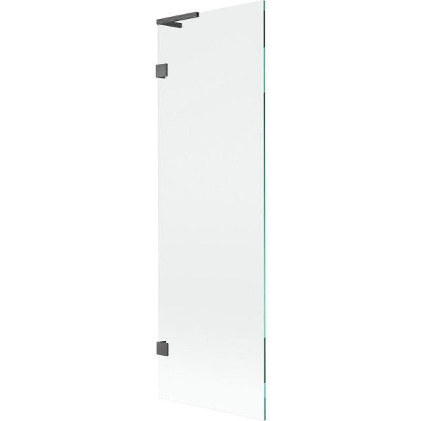 MEXEN/S - Lunar L vanová zástěna FIX 60 x 150, transparent, grafit kartáčovaná 897L-060-000-66-00