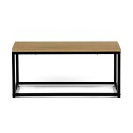 Stůl konferenční, 90x48x41 cm, MDF, dekor divoký dub, černý kov