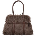 Módní dámská plyšová kabelka do ruky Pelaya, coffee