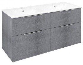 SAPHO - CIRASA umyvadlová skříňka s dvojumyvadlem 121x66x46cm, dub stříbrný CR121-1111-21