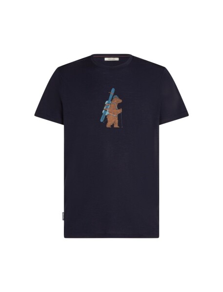 ICEBREAKER Mens 150 Tech Lite SS Tee Bear Tour, Midnight Navy velikost: S
