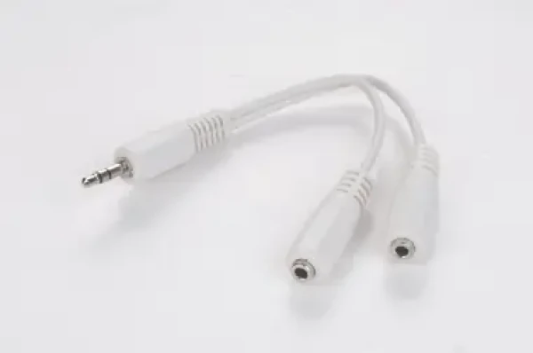 Gembird audio rozdvojka / 1x 3.5 mm M - 2x 3.5 mm F / 10 cm / redukce / bílá (29601031953)