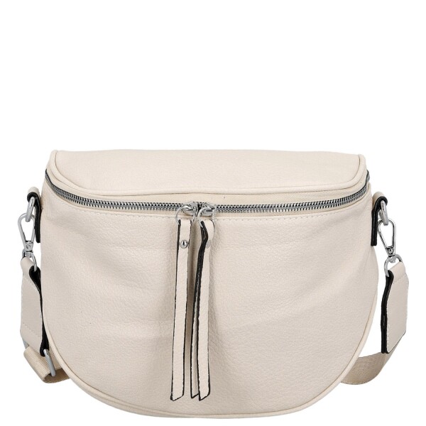 Módní dámská koženková ledvinka/crossbody Pola, tmavě béžová