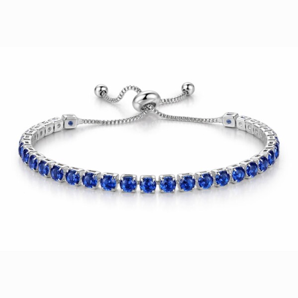 Náramek Swarovski Elements Cianoti Sapphire, Modrá 14 cm + 9 cm (prodloužení)
