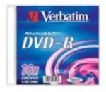 100ks DVD-R 4,7GB Verbatim 16x / SlimCase