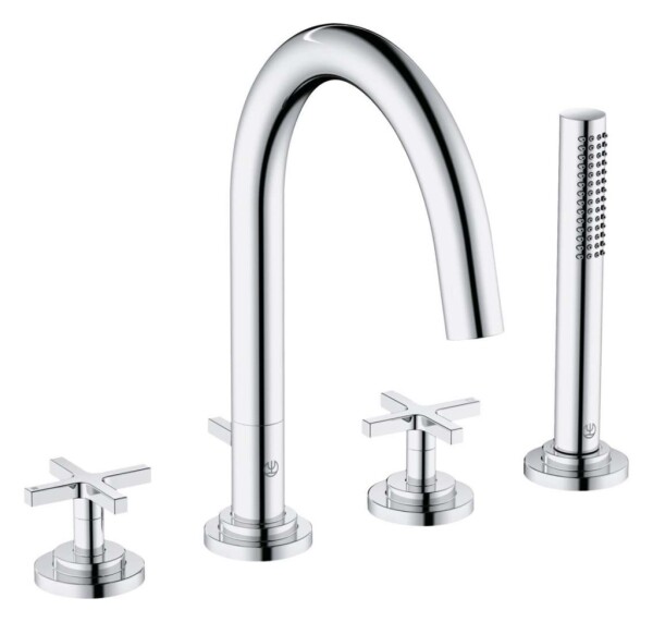 KLUDI - Nova Fonte Baterie na okraj vany, 4-otvorová instalace, chrom 204250520